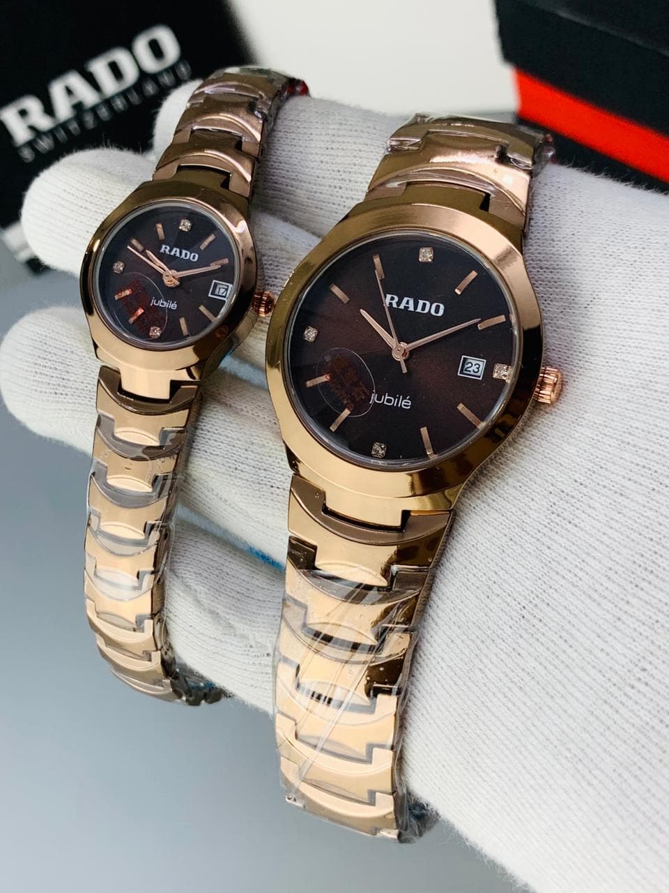 RADO Jubile Couple | Rose chain | Black dial